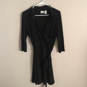 Erika petites black wrap dress 10p